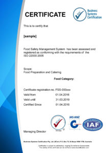 ISO22000證書